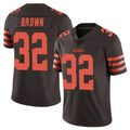 C.Browns #32 Jim Brown Player Browns Color Rush Limited Home Game Ldoa Stitched Jerseys