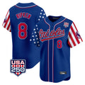 B.Orioles #8 Cal Ripken Player Royal USA 250 Independence Day Vapor Premier Limited Home Game Ldoa Stitched Jerseys