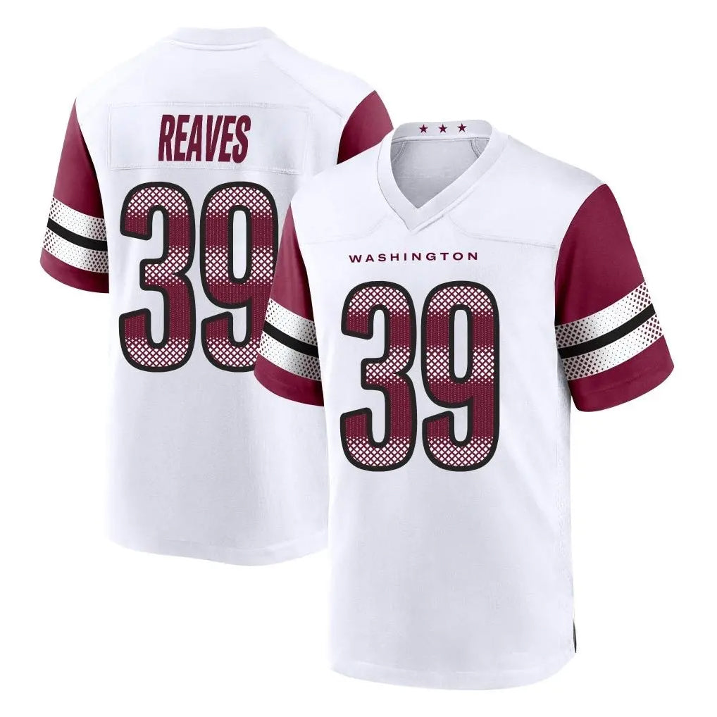 W.Commanders #39 Jeremy Reaves Player White Game Home Ldoa Stitched Jerseys