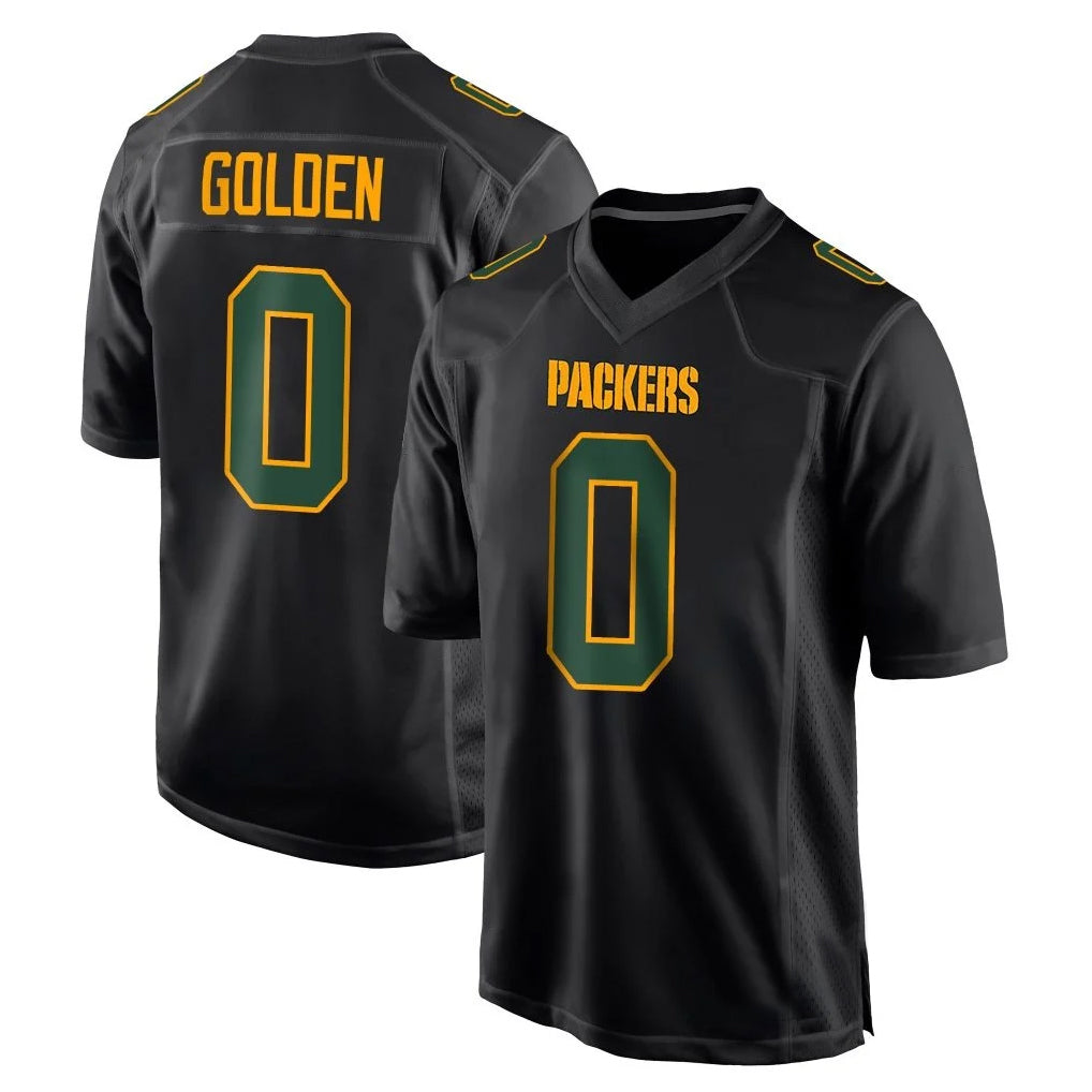 GB.Packers #0 Matthew Golden Player Black Fashion Home Game Ldoa Stitched Jerseys