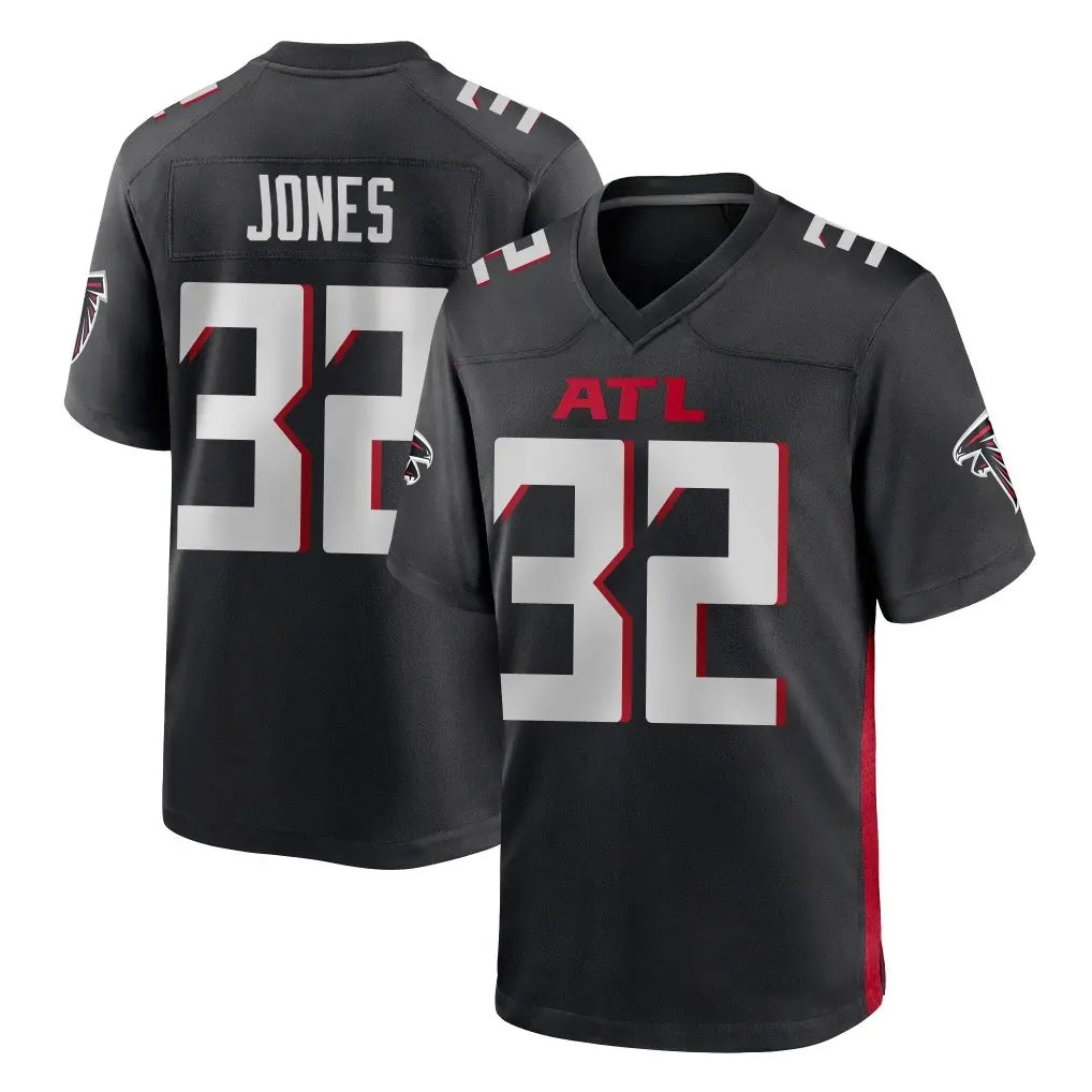 A.Falcons #32 Cash Jones Player Black Home Game Ldoa Stitched Jerseys