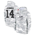 M.Vikings #14 Jauan Jennings Player Arctic Camo Salute to Service Pullover Hoodies Limited Game Ldoa Stitched Jerseys