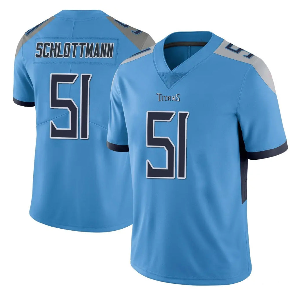 T.Titans #51 Austin Schlottmann Player Light Blue Limited Vapor Untouchable Home Game Ldoa Stitched Jerseys