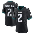 P.Eagles #2 Riq Woolen Player Black Game Home Ldoa Stitched Jerseys