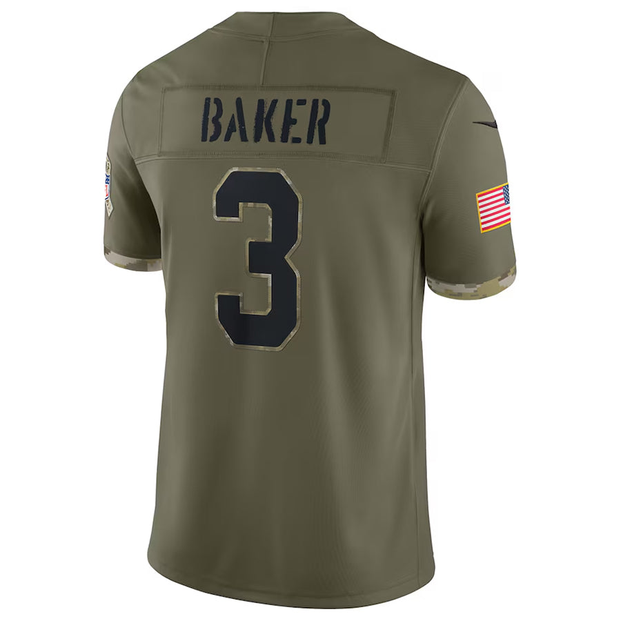 A.Cardinals #3 Budda Baker Player Olive Salute To Service Limited Ldoa Stitched Jerseys