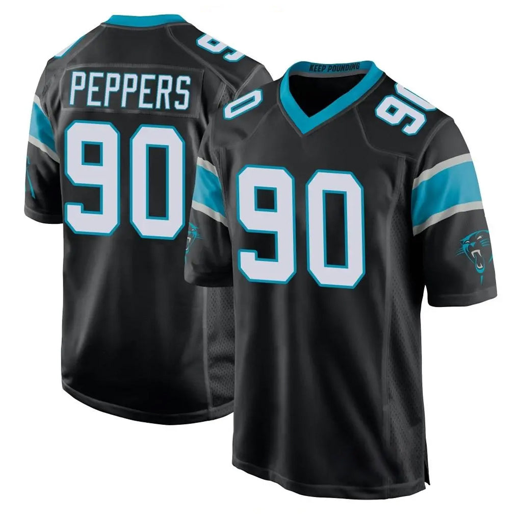 C.Panthers #90 Julius Peppers Player Black Game Ldoa Stitched Jerseys