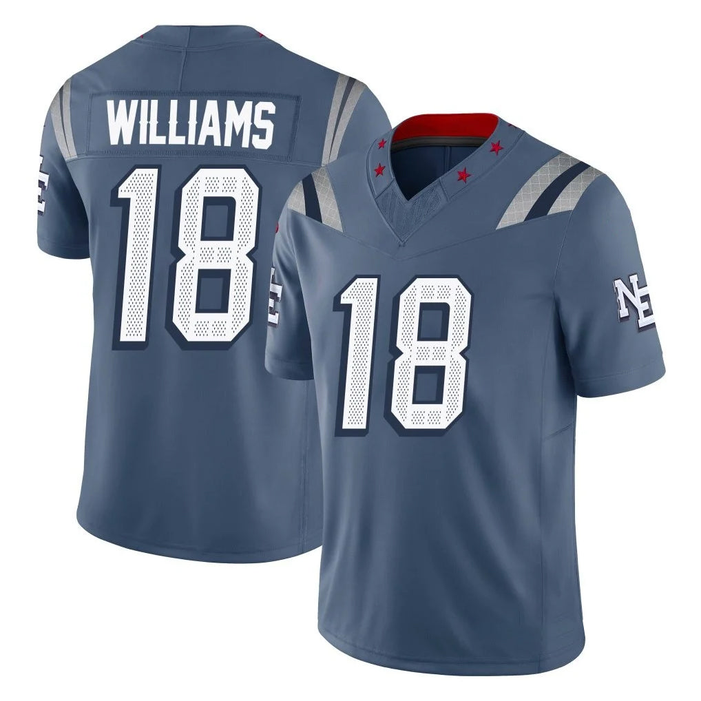 NE.Patriots #18 Kyle Williams Player Blue Limited Rivalries Collection Home Game Ldoa Stitched Jerseys