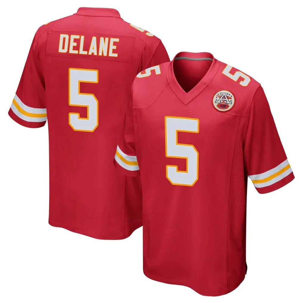 KC.Chiefs #5 Mansoor Delane Player Red Home Game Ldoa Stitched Jerseys