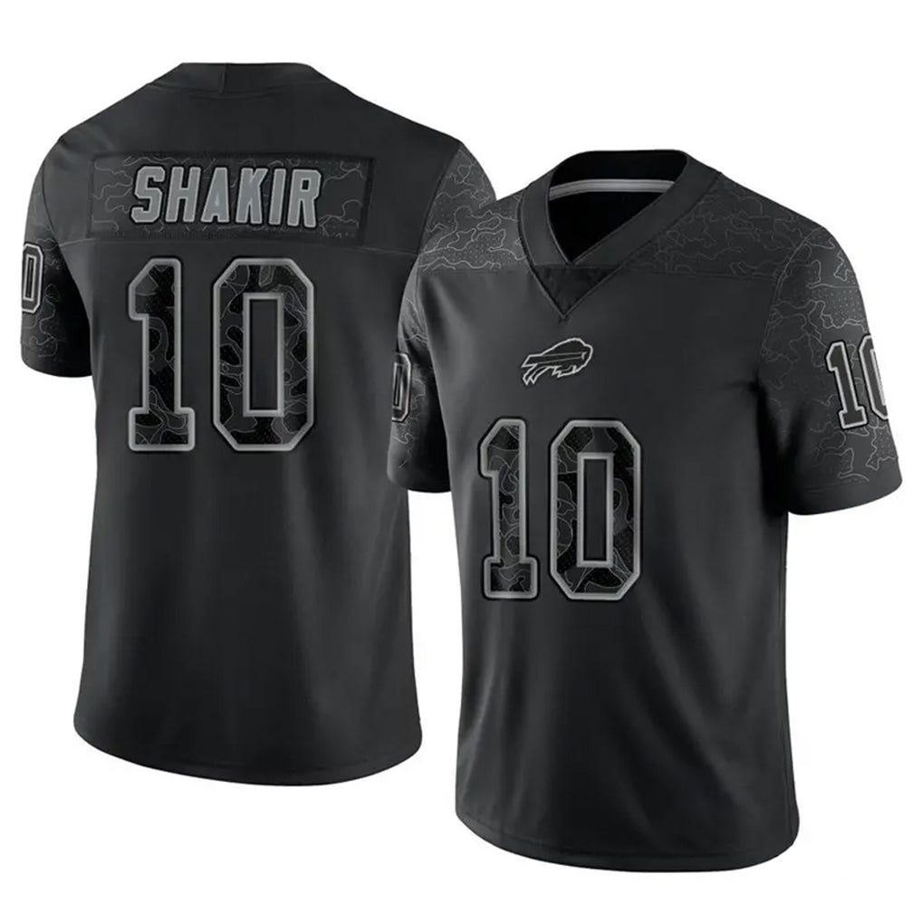 B.Bills #10 Khalil Shakir Player Black RFLCTV Limited Ldoa Stitched Jerseys