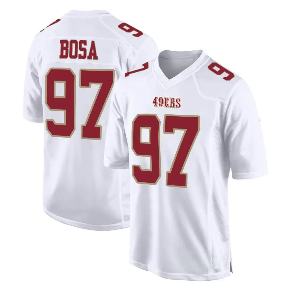 SF.49ers #97 Nick Bosa Player White Fashion Home Game Ldoa Stitched Jerseys