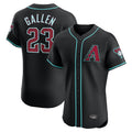 A.Diamondbacks #23 Zac Gallen Player Black Limited Elite Home Game Ldoa Stitched Jerseys