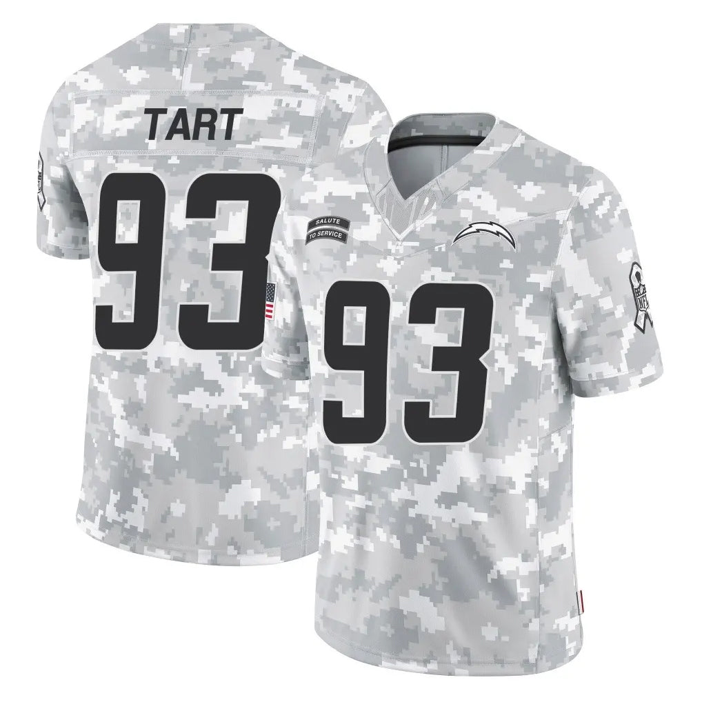 LA.Chargers #93 Teair Tart Player Arctic Camo Salute To Service Limited Game Ldoa Stitched Jerseys