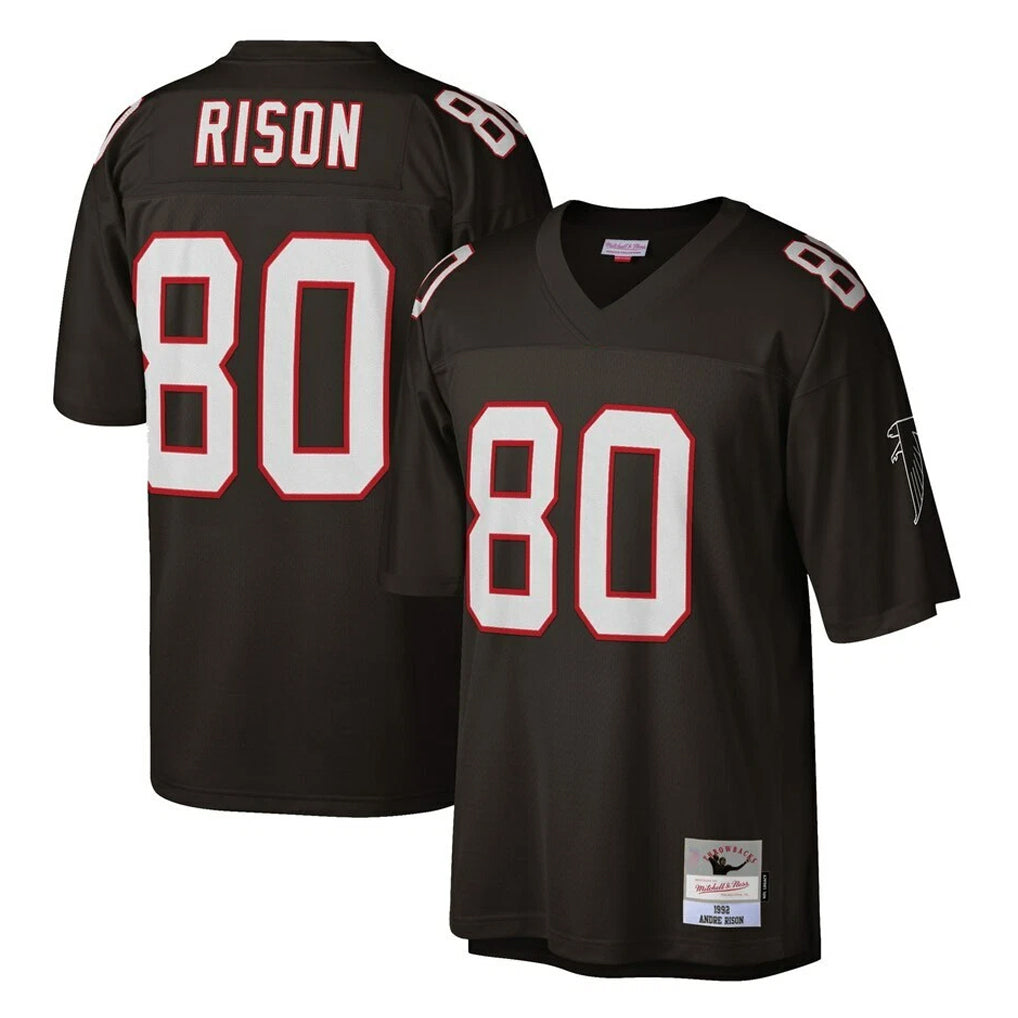 A.Falcons #80 Andre Rison Player Mitchell & Ness Black 1992 Legacy Ldoa Stitched Jerseys