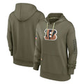 C.Bengals ## Bengals Blank Player Olive Salute to Service Performance Pullover Hoodie Limited Ldoa Stitched Jerseys