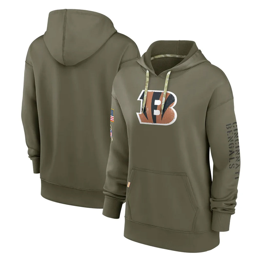C.Bengals ## Bengals Blank Player Olive Salute to Service Performance Pullover Hoodie Limited Ldoa Stitched Jerseys