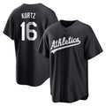 Athletics #16 Nick Kurtz Player Black Fashion Home Game Ldoa Stitched Jerseys
