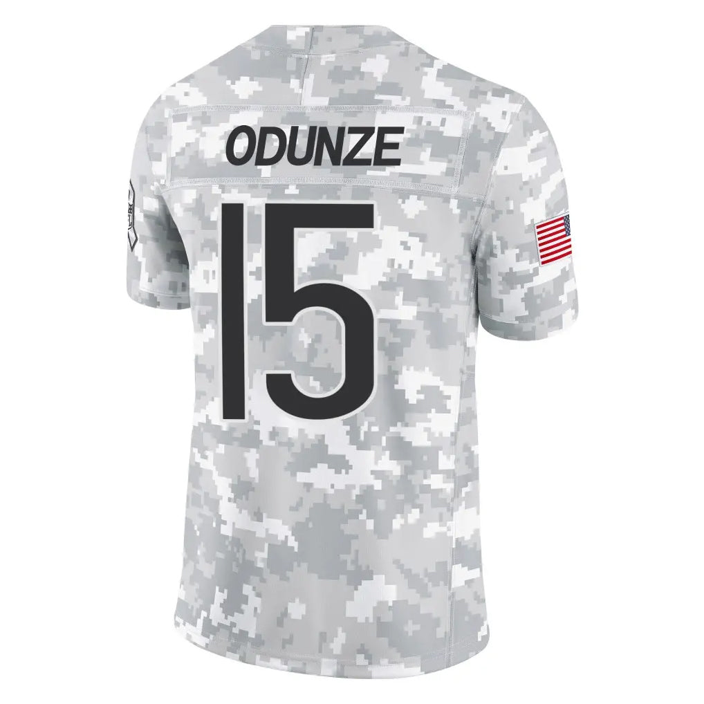 C.Bears #15 Rome Odunze Player Arctic Camo Salute to Service Limited Ldoa Stitched Jerseys