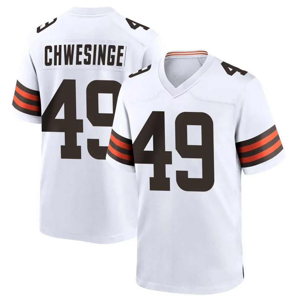 C.Browns #49 Carson Schwesinger Player White Home Game Ldoa Stitched Jerseys