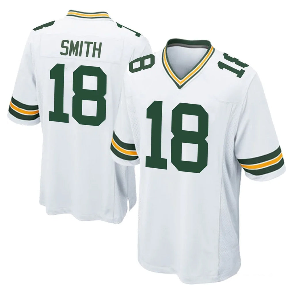GB.Packers #18 Jonnu Smith Player White Home Game Ldoa Stitched Jerseys
