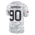 C.Panthers #90 Julius Peppers Player Arctic Camo Salute to Service Limited Game Ldoa Stitched Jerseys