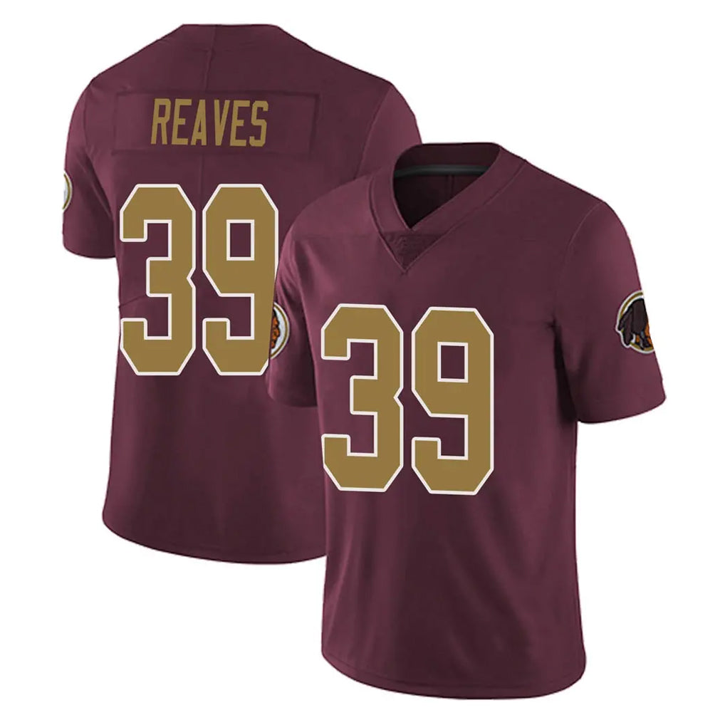 W.Commanders #39 Jeremy Reaves Player Burgundy Alternate Vapor Untouchable Home Game Ldoa Stitched Jerseys