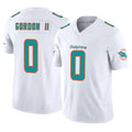 M.Dolphins #0 Ollie Gordon II Player White Limited Vapor F.U.S.E. Home Game Ldoa Stitched Jerseys
