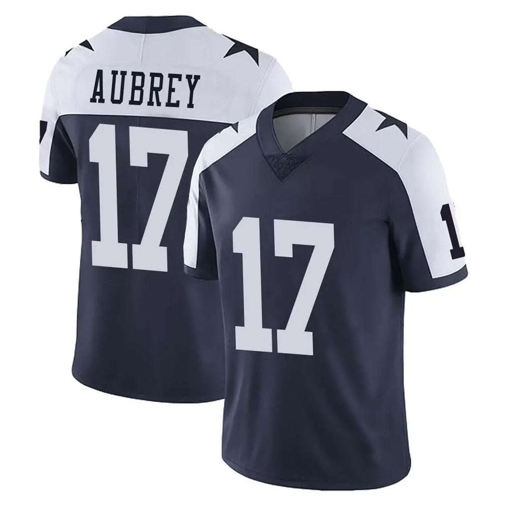 D.Cowboys #17 Brandon Aubrey Player Navy-White Limited Alternate Vapor Untouchable Home Game Ldoa Stitched Jerseys