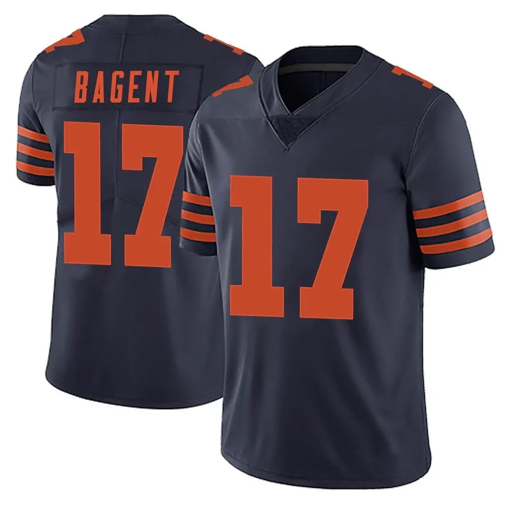 C.Bears #17 Tyson Bagent Player Navy Blue Alternate Vapor Untouchable Limited Ldoa Stitched Jerseys