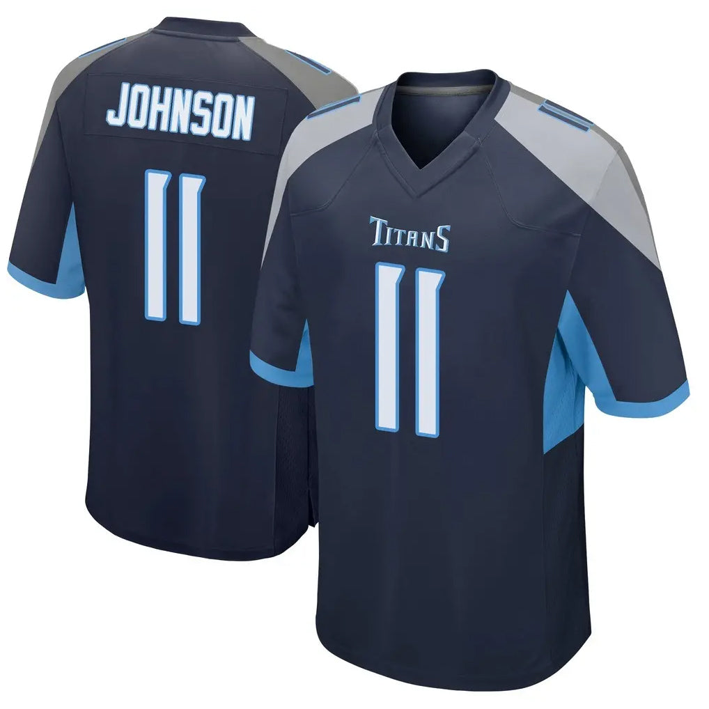 T.Titans #11 Jermaine Johnson II Player Navy Home Game Ldoa Stitched Jerseys