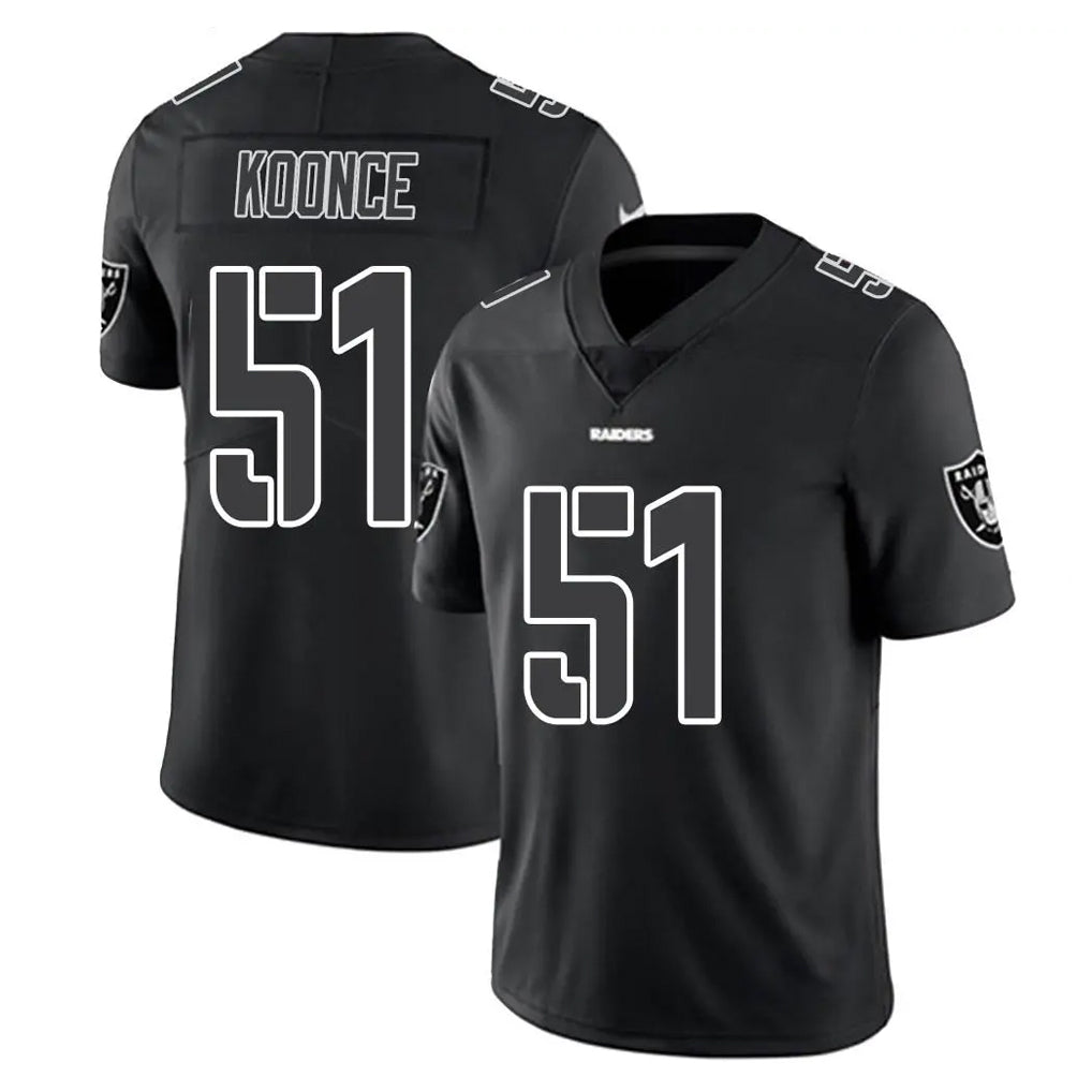 LV.Raiders #51 Malcolm Koonce Player Black Limited Black Impact Home Game Ldoa Stitched Jerseys