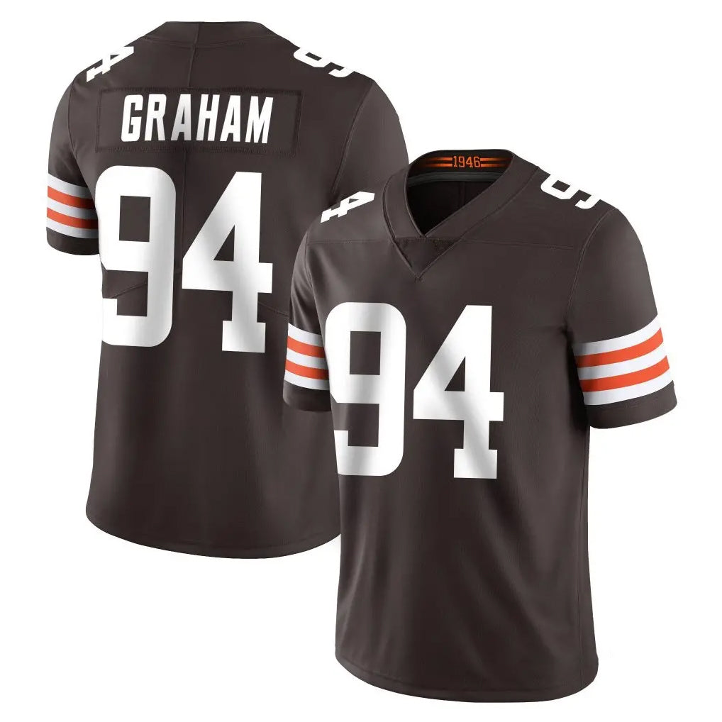 C.Browns #94 Mason Graham Player Brown Color Vapor Untouchable Limited Home Game Ldoa Stitched Jerseys