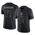 M.Vikings #71 Christian Darrisaw Player Black Reflective LImited Home Game Ldoa Stitched Jerseys