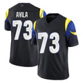 LA.Rams #73 Steve Avila Player Black Midnight Rivalries Collection Limited Home Game Ldoa Stitched Jerseys