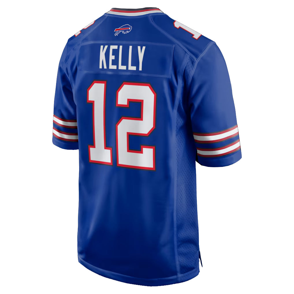 B.Bills #12 Jim Kelly Player Royal Home Game Ldoa Stitched Jerseys
