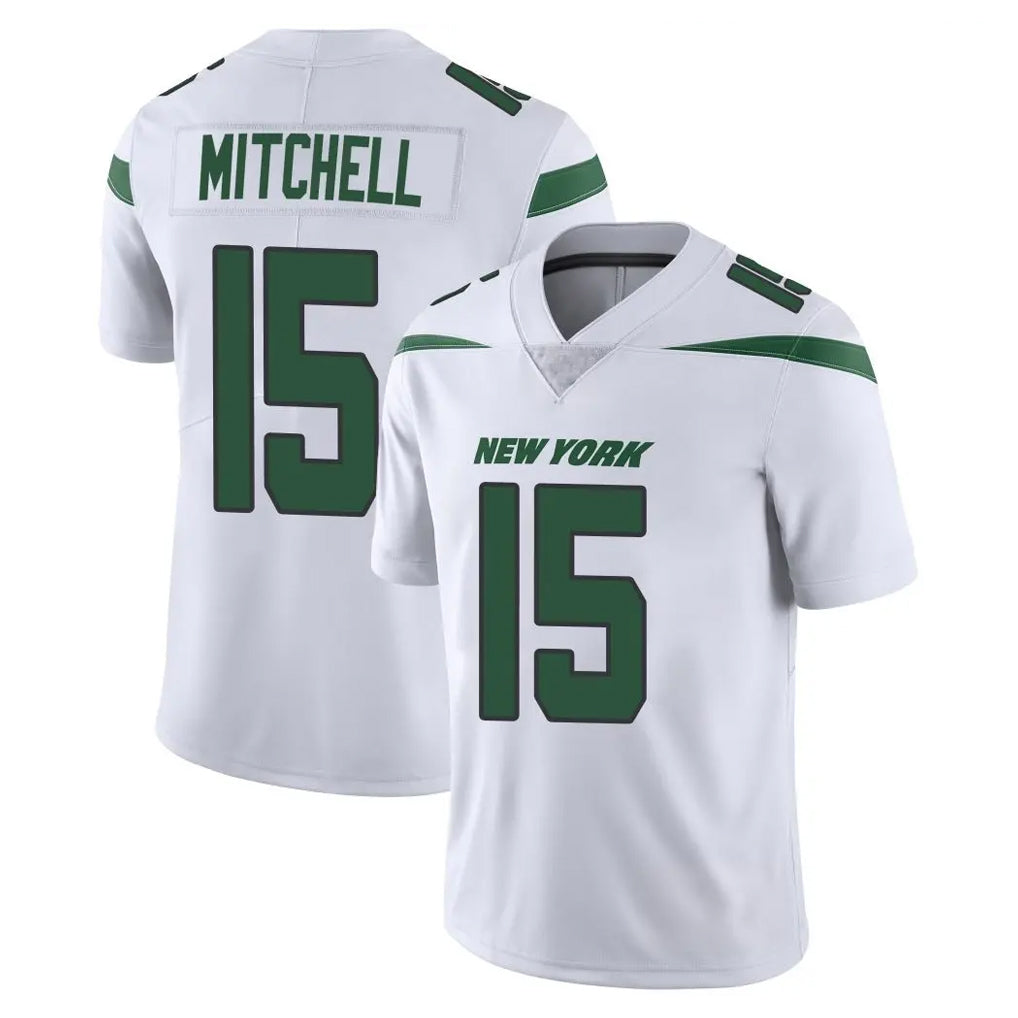 NY.Jets #15 Adonai Mitchell Player White Spotlight Limited Vapor Home Game Ldoa Stitched Jerseys