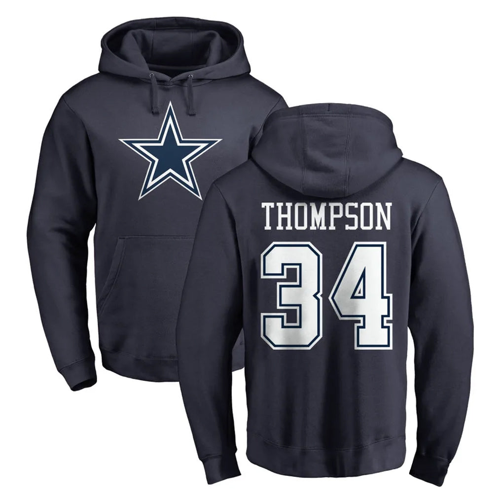 D.Cowboys #34 Jalen Thompson Player Navy Pullover Hoodies Limited Ldoa Stitched Jerseys