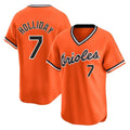 B.Orioles #7 Jackson Holliday Player Orange T-shirt Limited Home Game Ldoa Stitched Jerseys