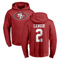 SF.49ers #2 Deommodore Lenoir Player Red LOGO Pullover Hoodies Home Game Ldoa Stitched Jerseys