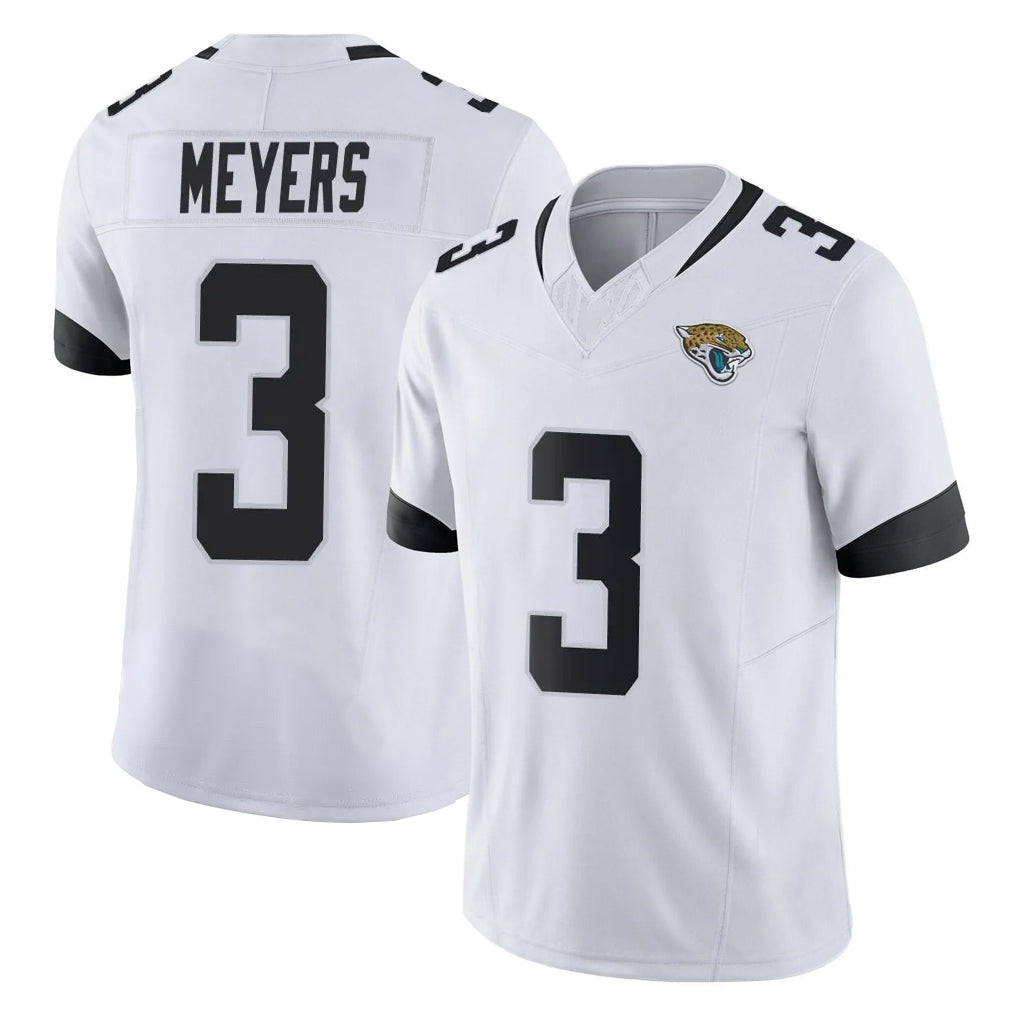 J.Jaguars #3 Jakobi Meyers Player White Vapor F.U.S.E. Limited Home Game Ldoa Stitched Jerseys