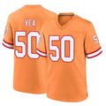 TB.Buccaneers #50 Vita Vea Player Orange Throwback Home Game Ldoa Stitched Jerseys