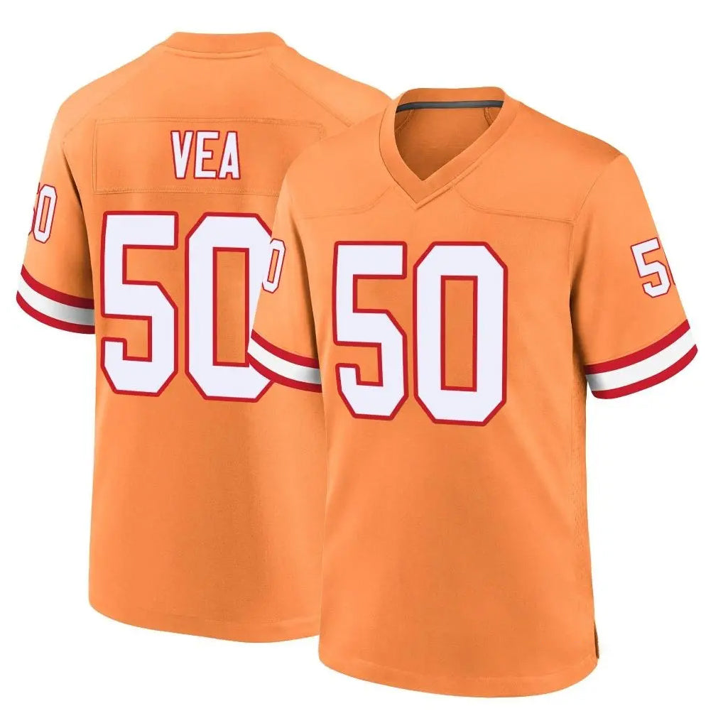 TB.Buccaneers #50 Vita Vea Player Orange Throwback Home Game Ldoa Stitched Jerseys
