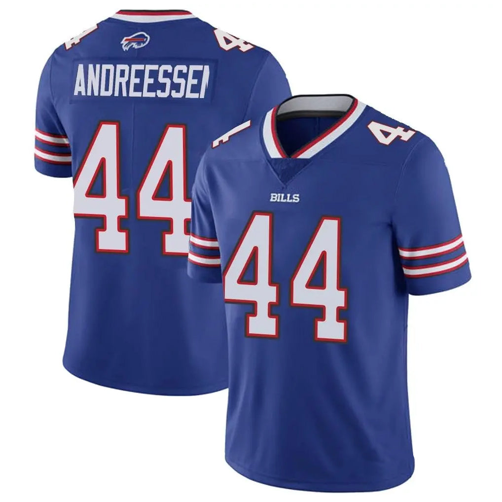 B.Bills #44 Joe Andreessen Player Royal Vapor Untouchable Limited Ldoa Stitched Jerseys