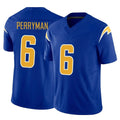 LA.Chargers #6 Denzel Perryman Player Royal Limited Vapor F.U.S.E. Home Game Ldoa Stitched Jerseys