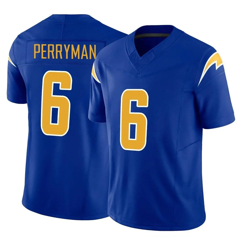 LA.Chargers #6 Denzel Perryman Player Royal Limited Vapor F.U.S.E. Home Game Ldoa Stitched Jerseys