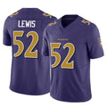 B.Ravens #52 Ray Lewis Player Purple Vapor F.U.S.E. Limited Home Game Ldoa Stitched Jerseys