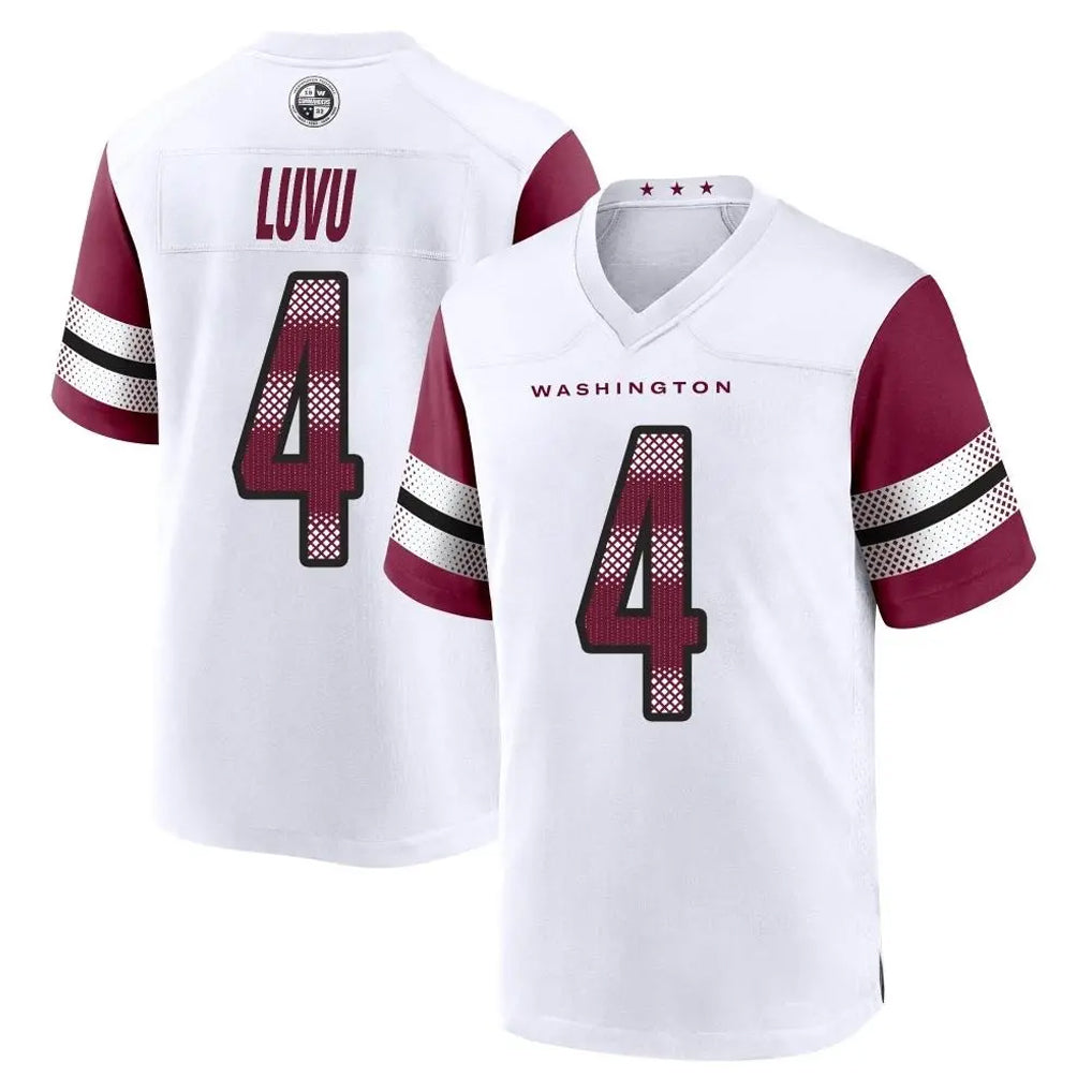 W.Commanders #4 Frankie Luvu Player White Game Home Ldoa Stitched Jerseys