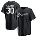 A.Braves #30 Drake Baldwin Player Black Home Game Ldoa Stitched Jerseys
