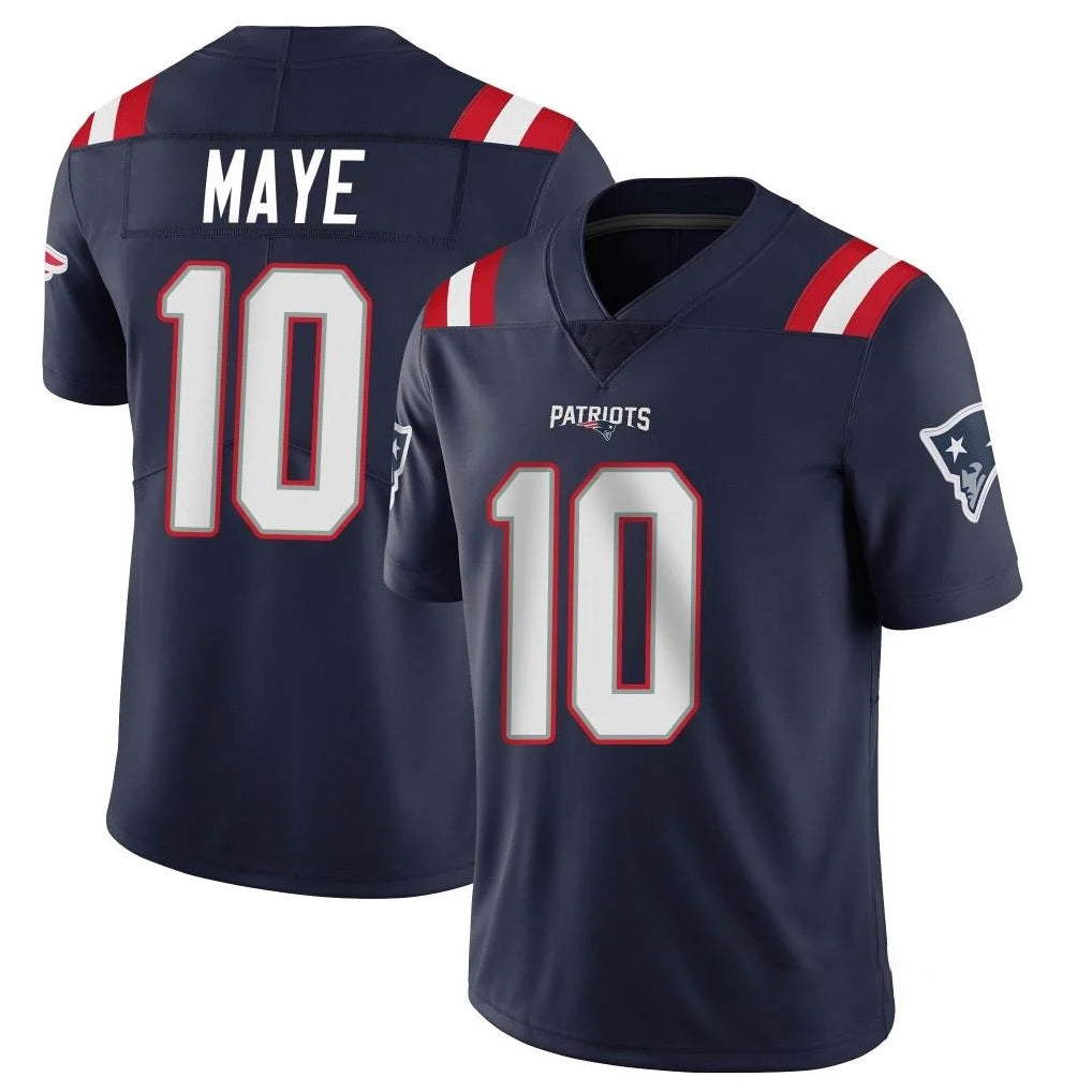 NE.Patriots #10 Drake Maye Player Navy Vapor Untouchable Home Game Ldoa Stitched Jerseys