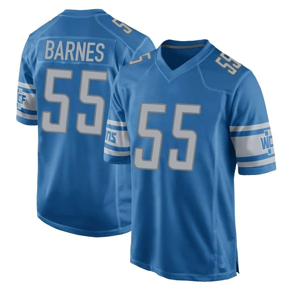 D.Lions #55 Derrick Barnes Player Blue Home Game Ldoa Stitched Jerseys