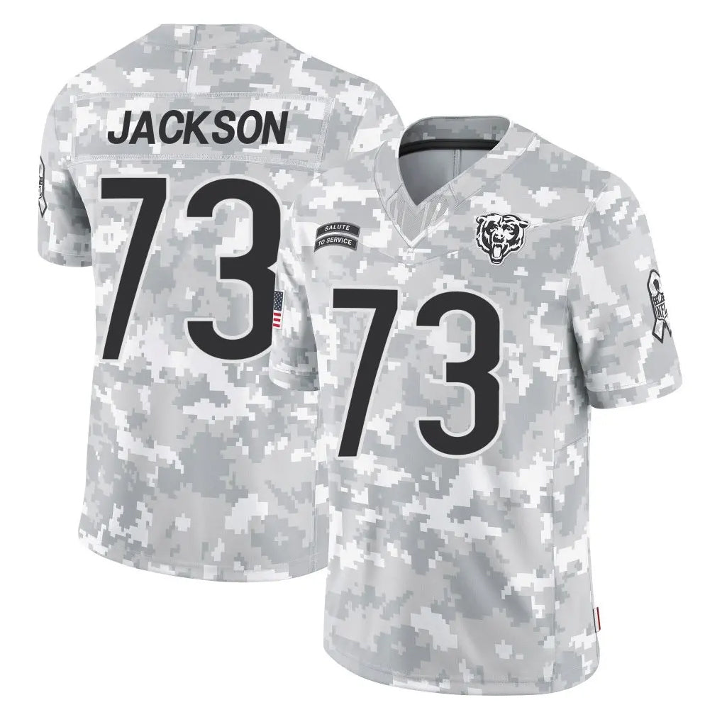 C.Bears #73 Jonah Jackson Player Arctic Camo Salute to Service Limited Ldoa Stitched Jerseys